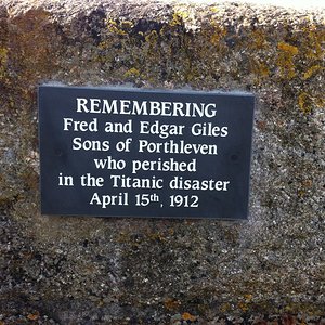 frederick & edgar giles remembered on a plaque in Porthleven on the harbour wall,  cornwall..jpg
