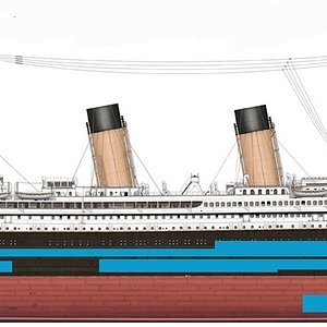 titanic side profile