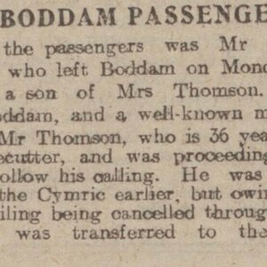 A Boddam Passenger