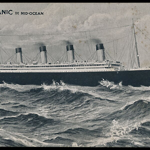 Titanic postcard sent by Sarah Daniels (obverse)