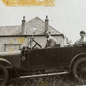 Mary Kezia Roberts in a car with her husband David Roberts