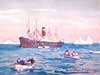 Titanic Lifeboats Approach the Carpathia 