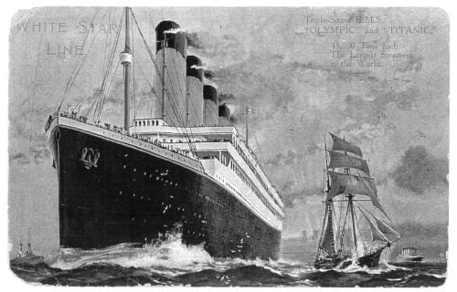 Alfred Nourney Titanic Postcard
