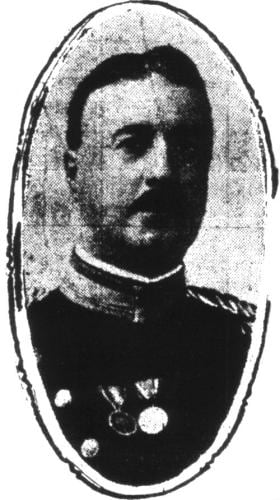 Newspaper photograph of Titanic victim Major Archibald Butt