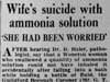 WIFE'S SUICIDE WITH AMMONIA SOLUTION