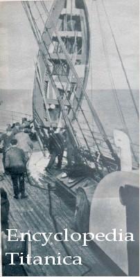 Titanic Lifeboat Hoisted On Board The Carpathia | Encyclopedia Titanica