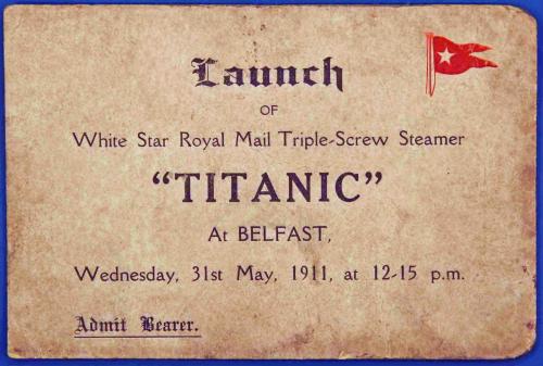 Titanic Launch Ticket