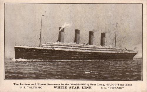 Olympic/Titanic Postcard (pre-sinking)