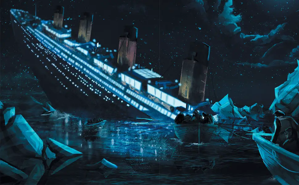 titanic;naufrage;jeunesse;documentaire;iceberg;white star line;navire;livre cadeau enfant;bateau