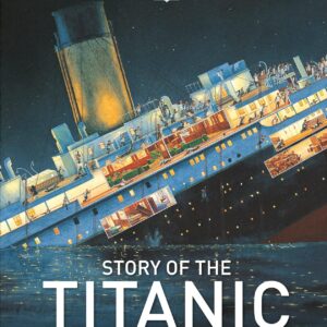 The Titanic Sinking: Dramatic illustration of the RMS Titanic sinking at night.